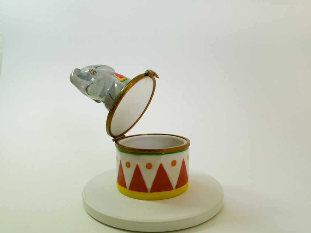 Circus Elephant on Drum Limoges - LADYBIRD LAUGH