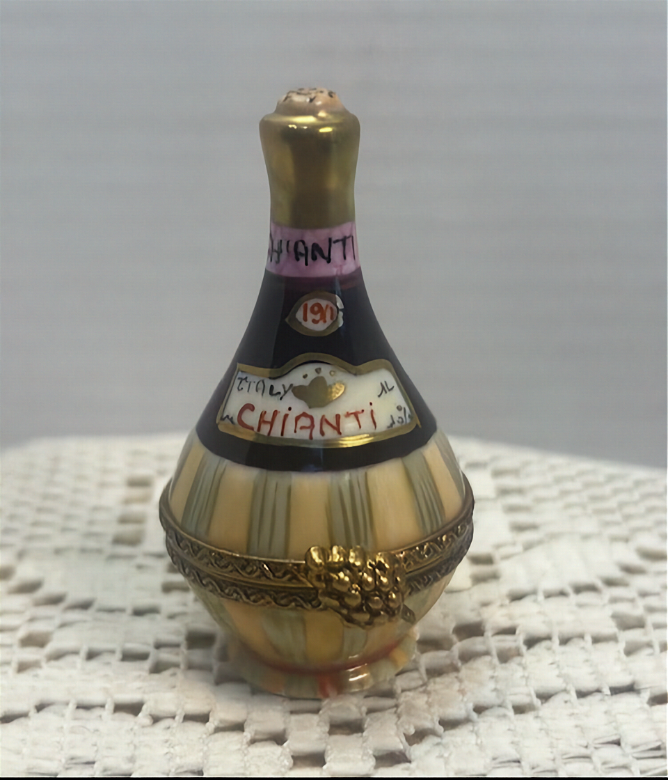 Limoges  "Chianti Liqueur Bottle"