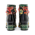 Vintage Handcrafted Patchwork Ankle Boots