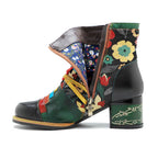 Vintage Handcrafted Patchwork Ankle Boots