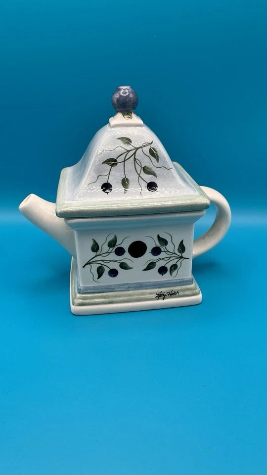 Kathy Hatch Blueberry Birdhouse Tea Pot - LADYBIRD LAUGH