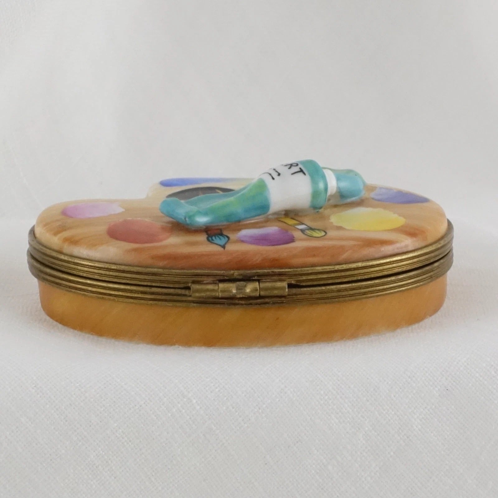 Limoges Marque Deposse Signed Painters Palette - LADYBIRD LAUGH