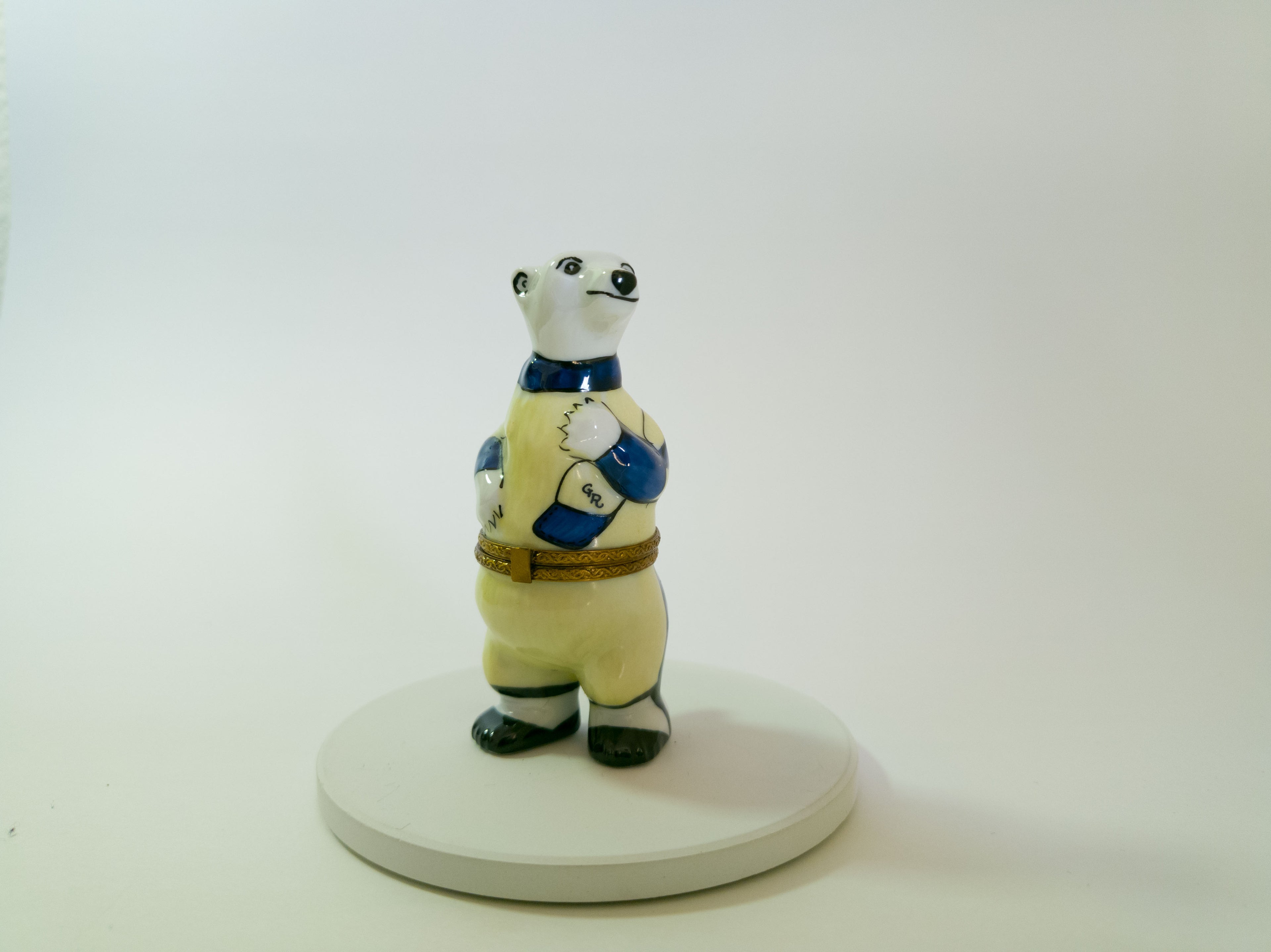 Polar Bear Baseball Player Limoges - LADYBIRD LAUGH