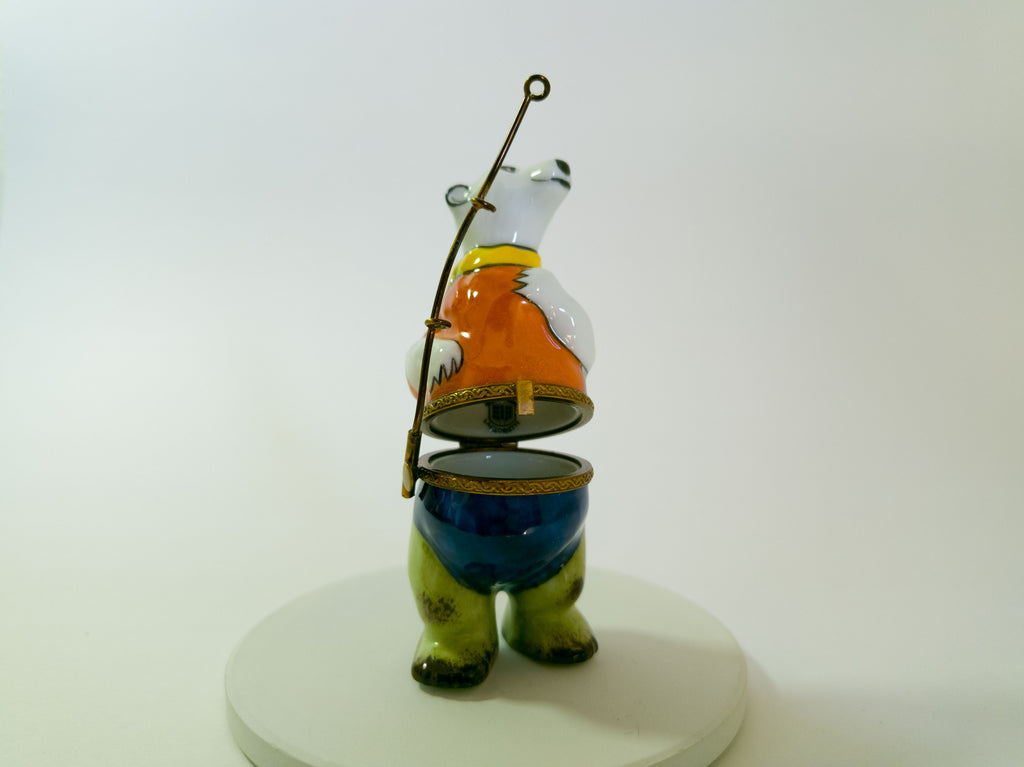 Polar Bear with Fishing Rod Limoges - LADYBIRD LAUGH
