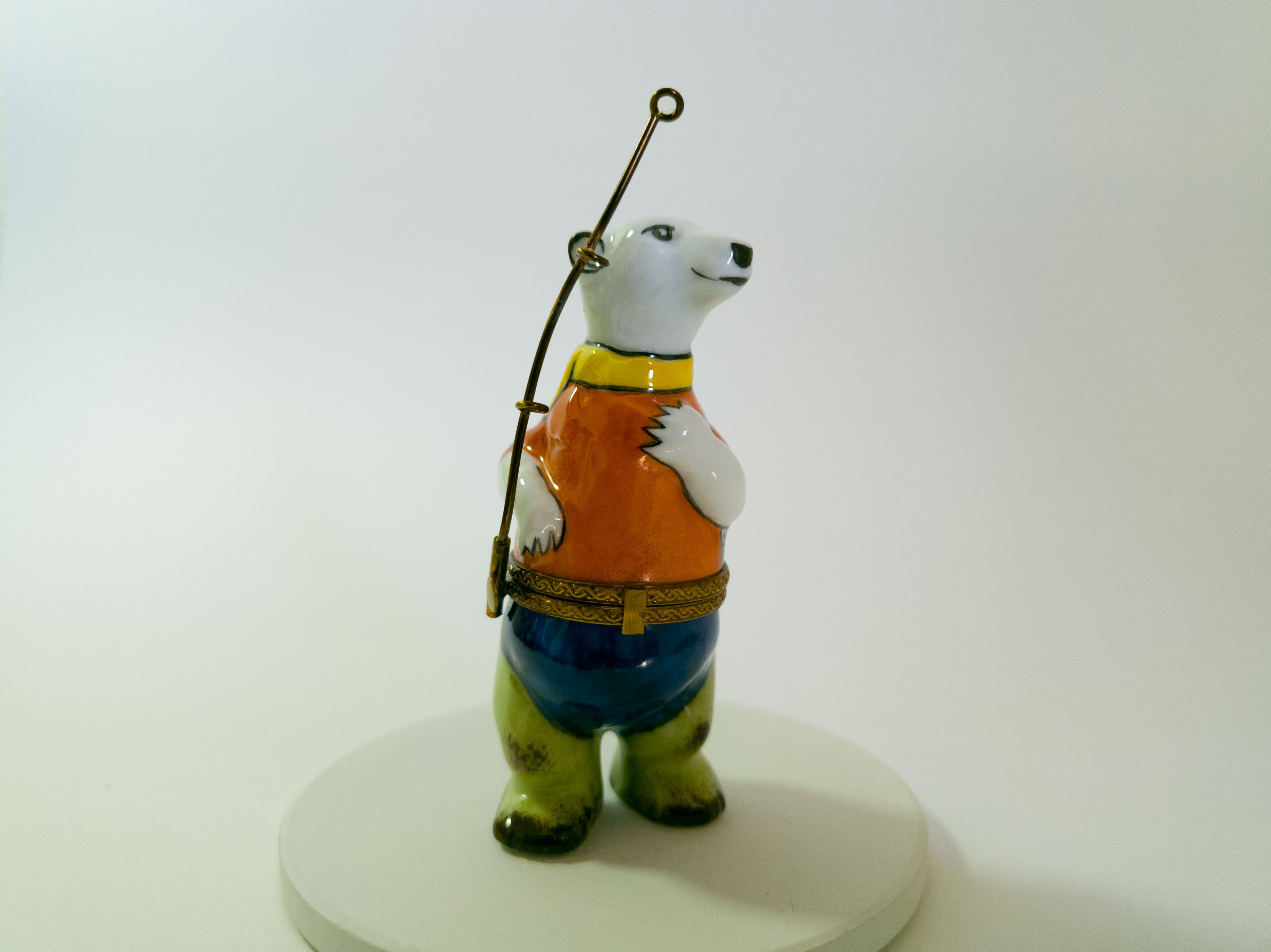 Polar Bear with Fishing Rod Limoges - LADYBIRD LAUGH