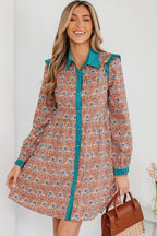 Alia Floral Contrast Collared Shirt
