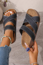 Kathryn Band Retro Platform Slippers