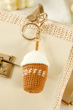 Lily Crochet Coffee Pendent Keychain