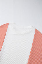Kayla Color Block Corded Long Sleeve Top
