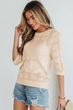 Belen Knit Short Sleeve Sweater