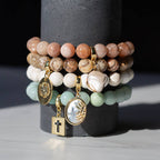 Sun Charm, Mother of Pearl, Charm Bar, Bag Charm