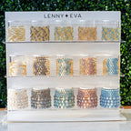 Gilded Gold Beaded Bracelets-Row, Sunstone