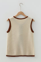 Aaliyah Trim Ties Front Sweater