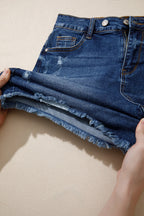 Holland Hem Distressed Whiskery Shorts