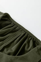 Michelle Pleated Corduroy Mini Dress