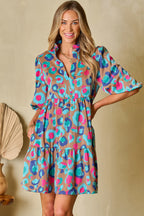 Emerie Sleeve Slit Ruffled Dress