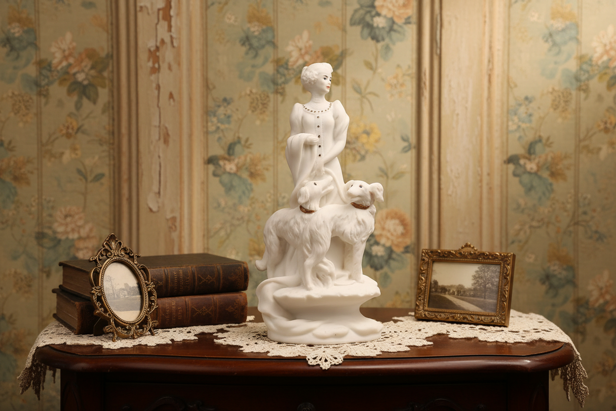 Giuseppe Armani Lady with Two Borzoi Dogs - LADYBIRD LAUGH