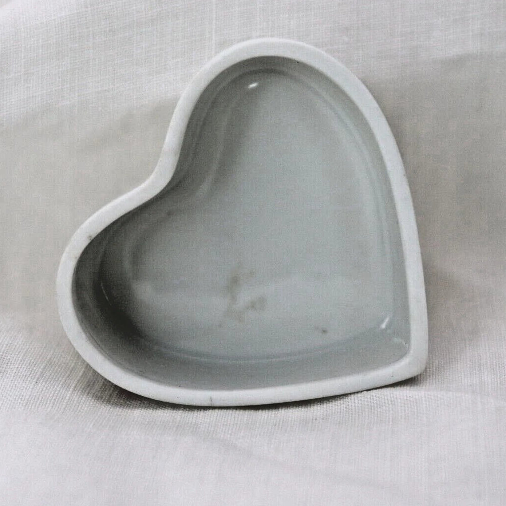 Limoges Porcelaine de Paris Heart Trinket Box with Maroon Flower - LADYBIRD LAUGH