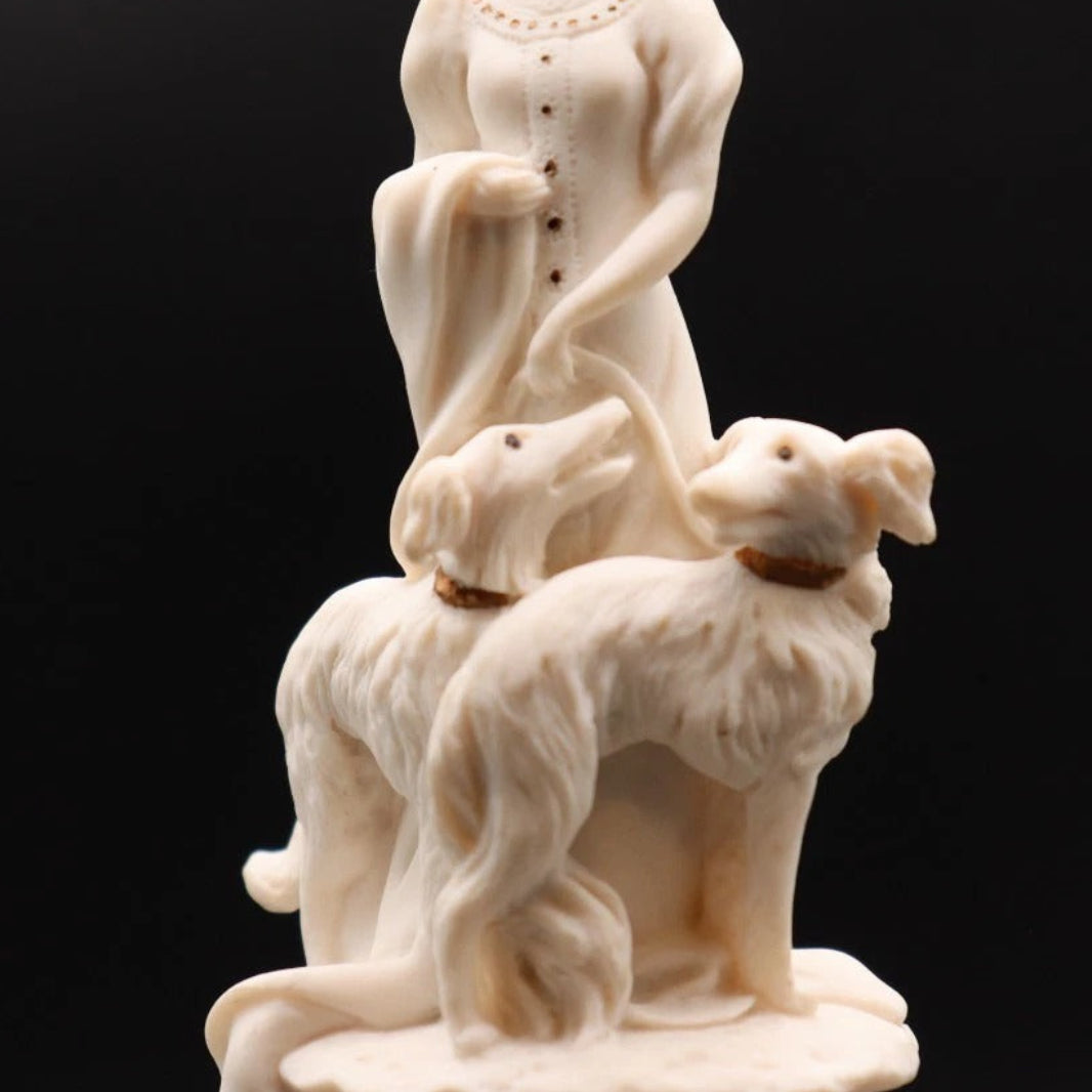 Giuseppe Armani Lady with Two Borzoi Dogs - LADYBIRD LAUGH