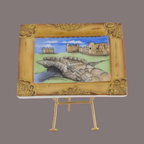 RARE Limoges Trinket Box: 18th Hole Swilcan Bridge, St Andrews with Golf Clubs - LADYBIRD LAUGH