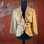 Tabitha for Anthropologie Ruffle Wool Blazer - LADYBIRD LAUGH