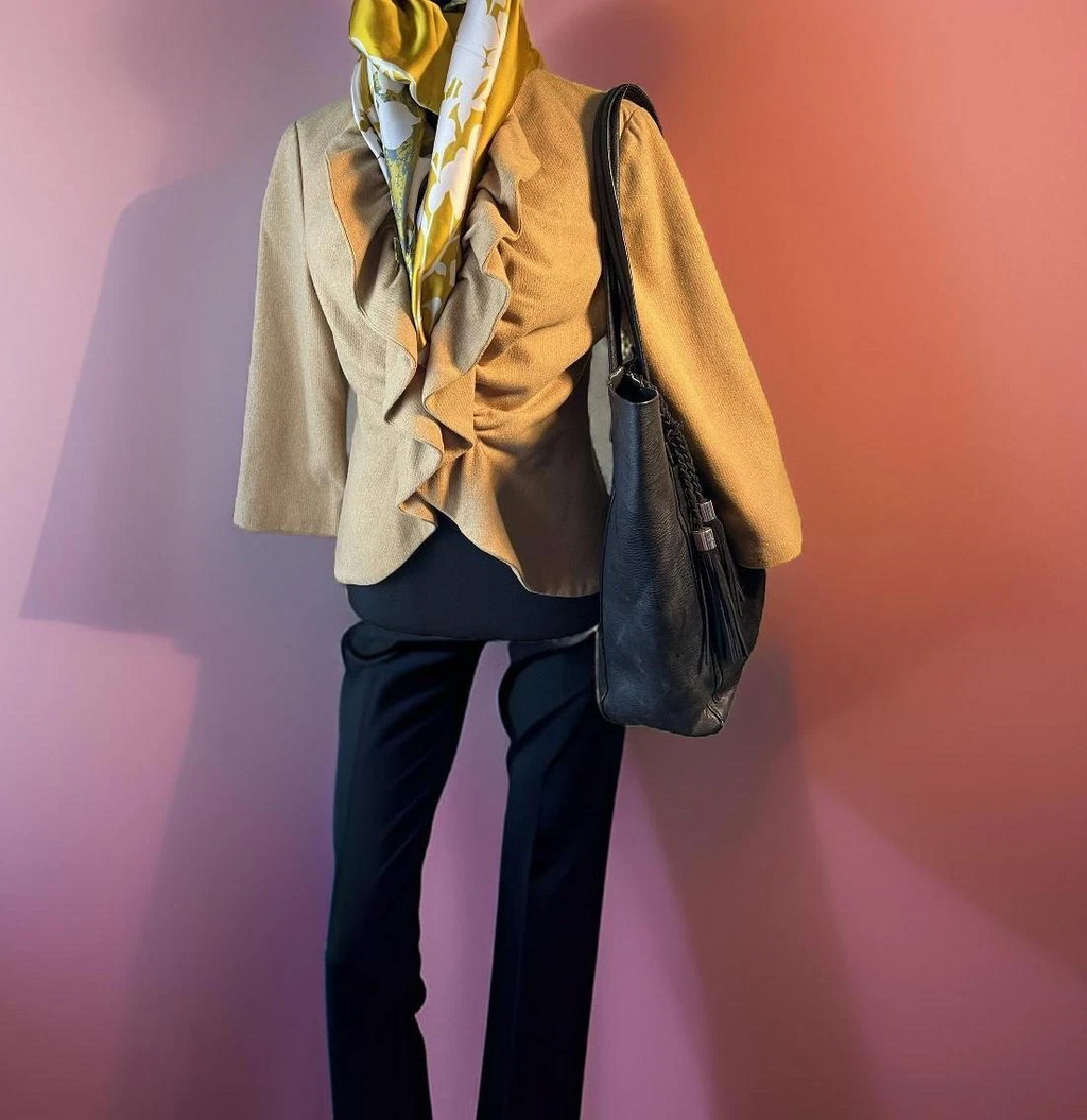 Tabitha for Anthropologie Ruffle Wool Blazer - LADYBIRD LAUGH