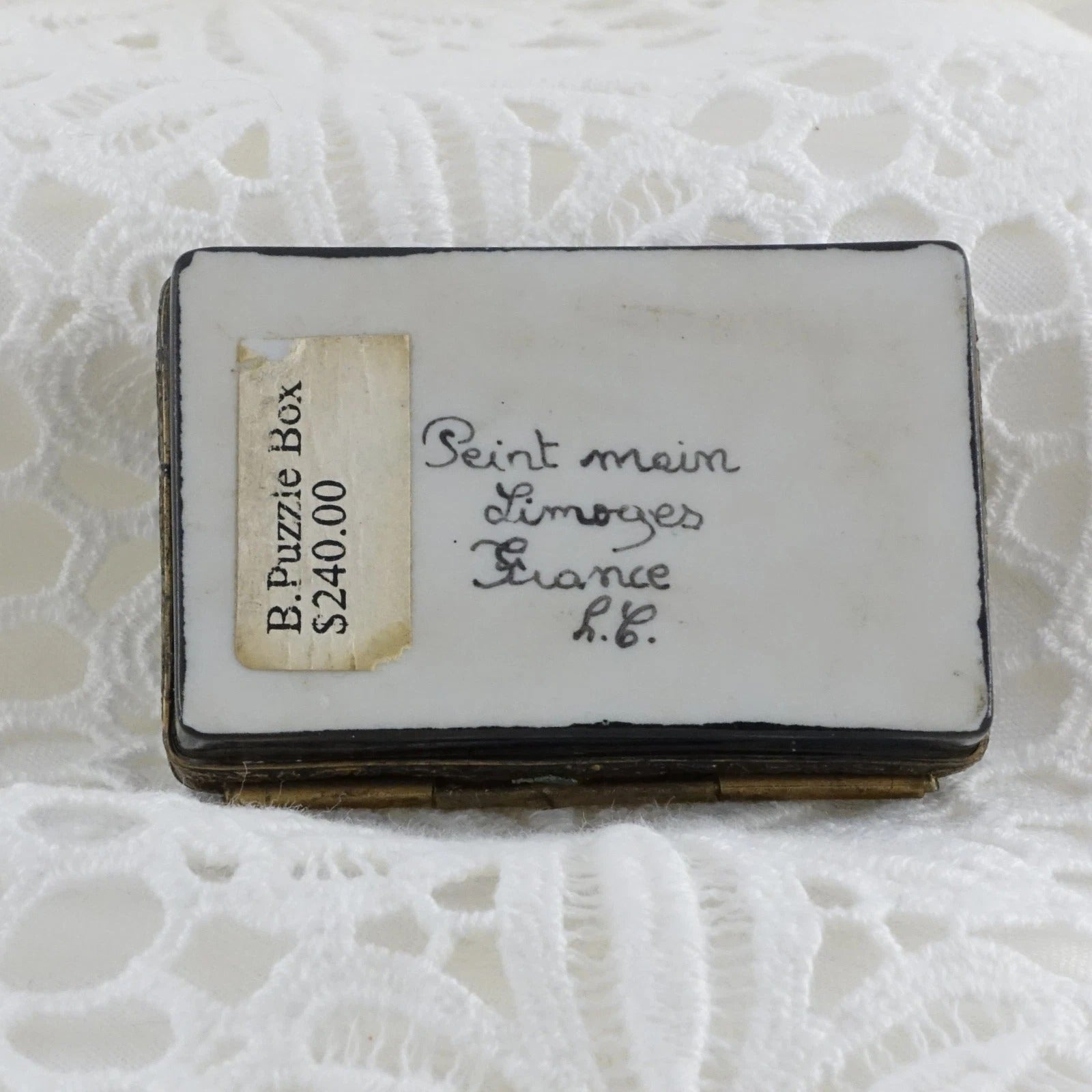 Signed Limoges Flower Puzzle Box – Peint Main, France