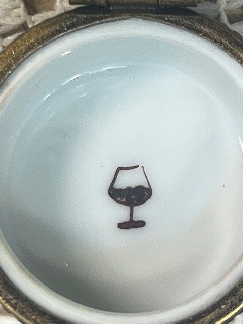 Inside Limoges  "Long Neck Liqueur bottle" - Adorable - LADYBIRD LAUGH