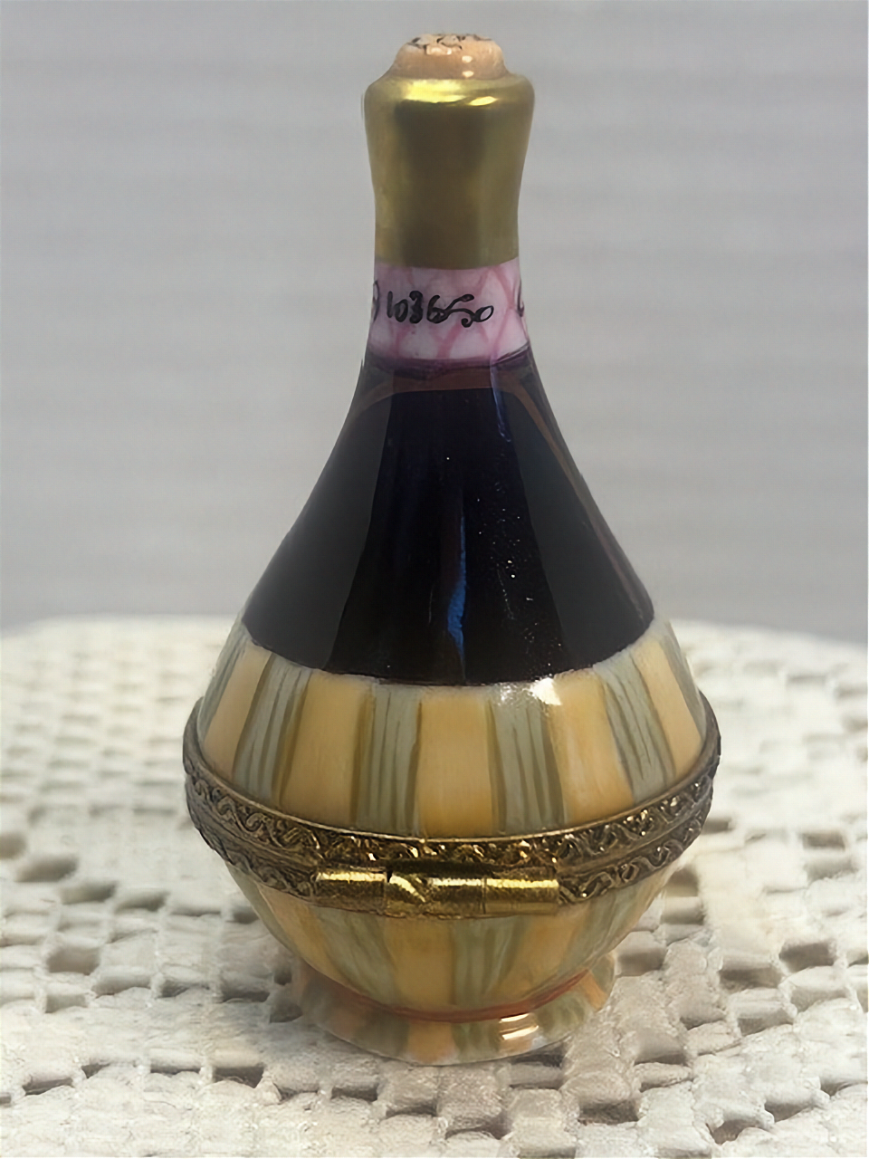 Limoges  "Chianti Liqueur Bottle"