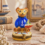 Rochard Limoges Sailor Teddy Bear Trinket Box