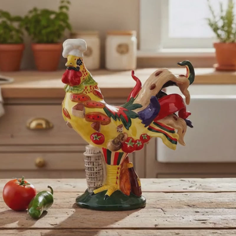 Poultry in Motion Chicken Parmesan Rooster by Sharon Neuhaus