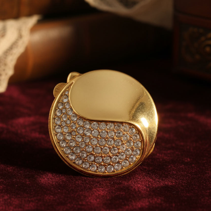 Vintage Bob Mackie Swirl Yin & Yang pill box - LADYBIRD LAUGH