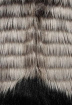 Steve Madden Faux Fur Coat – Ombre Gray & Black Glam Statement Jacket - Medium - LADYBIRD LAUGH